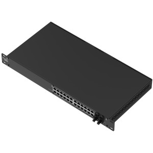 Teltonika SWM280 28-Port Managed PoE+ Switch with 12 PoE+, 12 GbE, and 4 SFP Fiber Ports